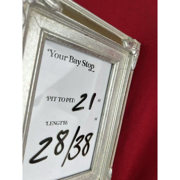 Chicos Sweater Top L or 2 Cashmere Blend Solid Red Turtle Neck Asymmetrical Hem - Picture 7 of 7